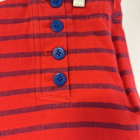 Talbots Red and blue shorts, blue anchor buttons side zip  100% cotton. - Picture 5 of 14